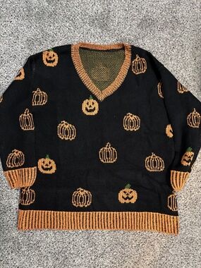BloomChic pumpkin sweater 10 nwt